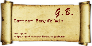 Gartner Benjámin névjegykártya